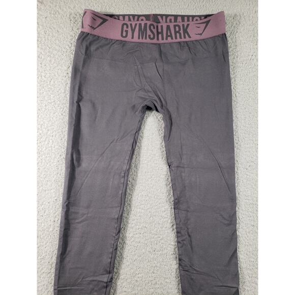 Gymshark Pants Women's Small Gray Pull On Leggings Nylon Stretch Casual Yoga - Picture 4 of 12